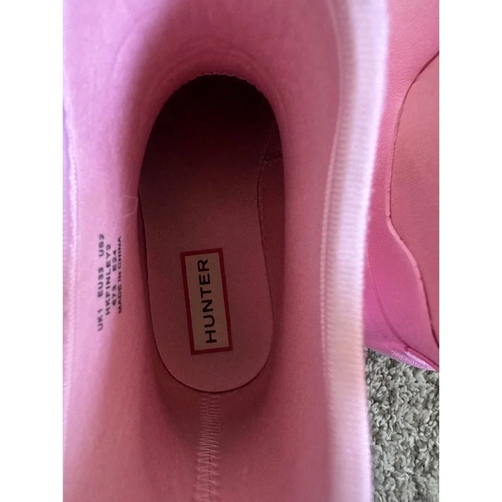 Hunter Kids Finley Glitter Pink Waterproof Rain Boots HKFINLEY2 Girls Size US 2